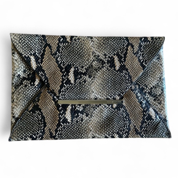 BCBGMAXAZRIA Faux Snakeskin Envelope Clutch - Picture 1 of 14